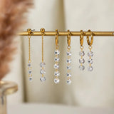 3-Dangle Drop Earrings